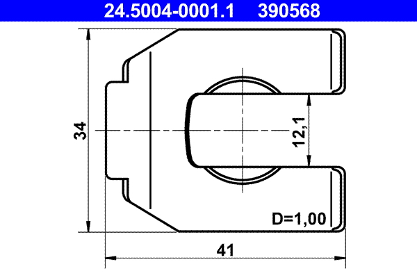 ATE 24.5004-0001.1 Halter, Bremsschlauch
