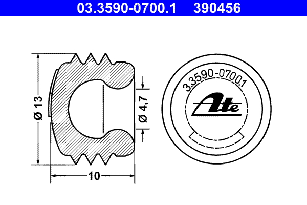 ATE 03.3590-0700.1 Verschluss-/Schutzkappe