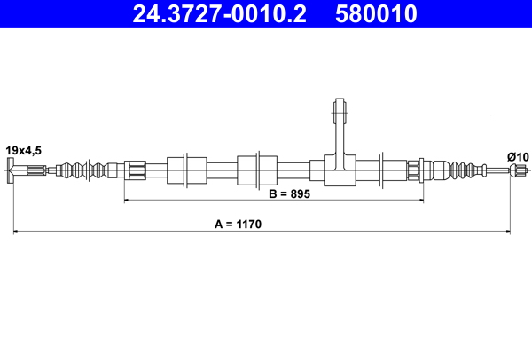ATE 24.3727-0010.2 Seilzug, Feststellbremse