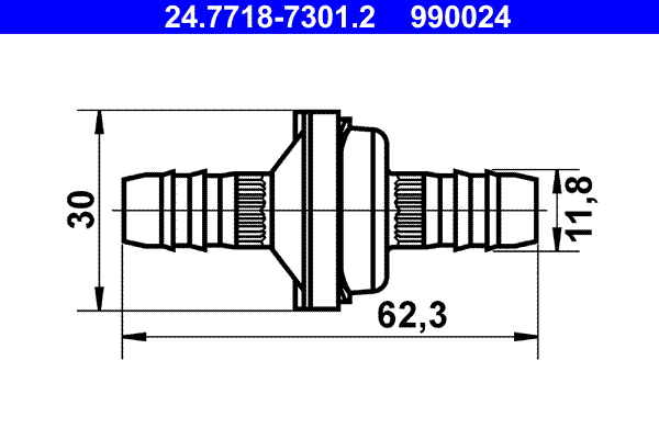ATE 24.7718-7301.2 Ventil, Unterdruckleitung