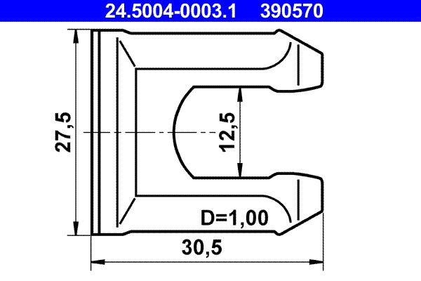 ATE 24.5004-0003.1 Halter, Bremsschlauch