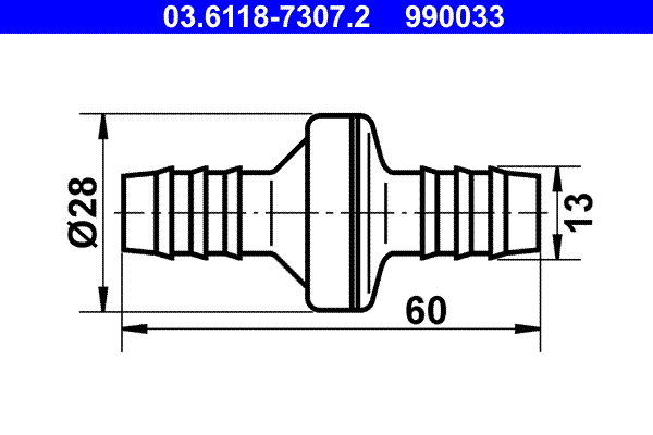 ATE 03.6118-7307.2 Ventil, Unterdruckleitung