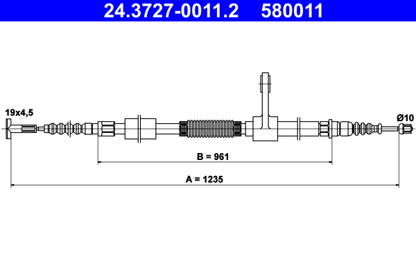 ATE 24.3727-0011.2 Seilzug, Feststellbremse
