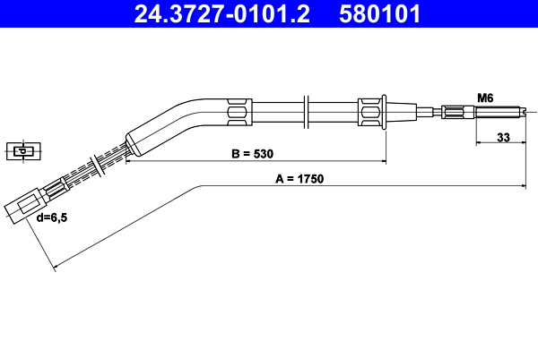 ATE 24.3727-0101.2 Seilzug, Feststellbremse
