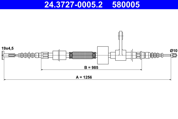 ATE 24.3727-0005.2 Seilzug, Feststellbremse