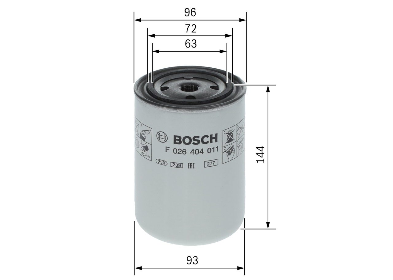 BOSCH F 026 404 011 Kühlmittelfilter